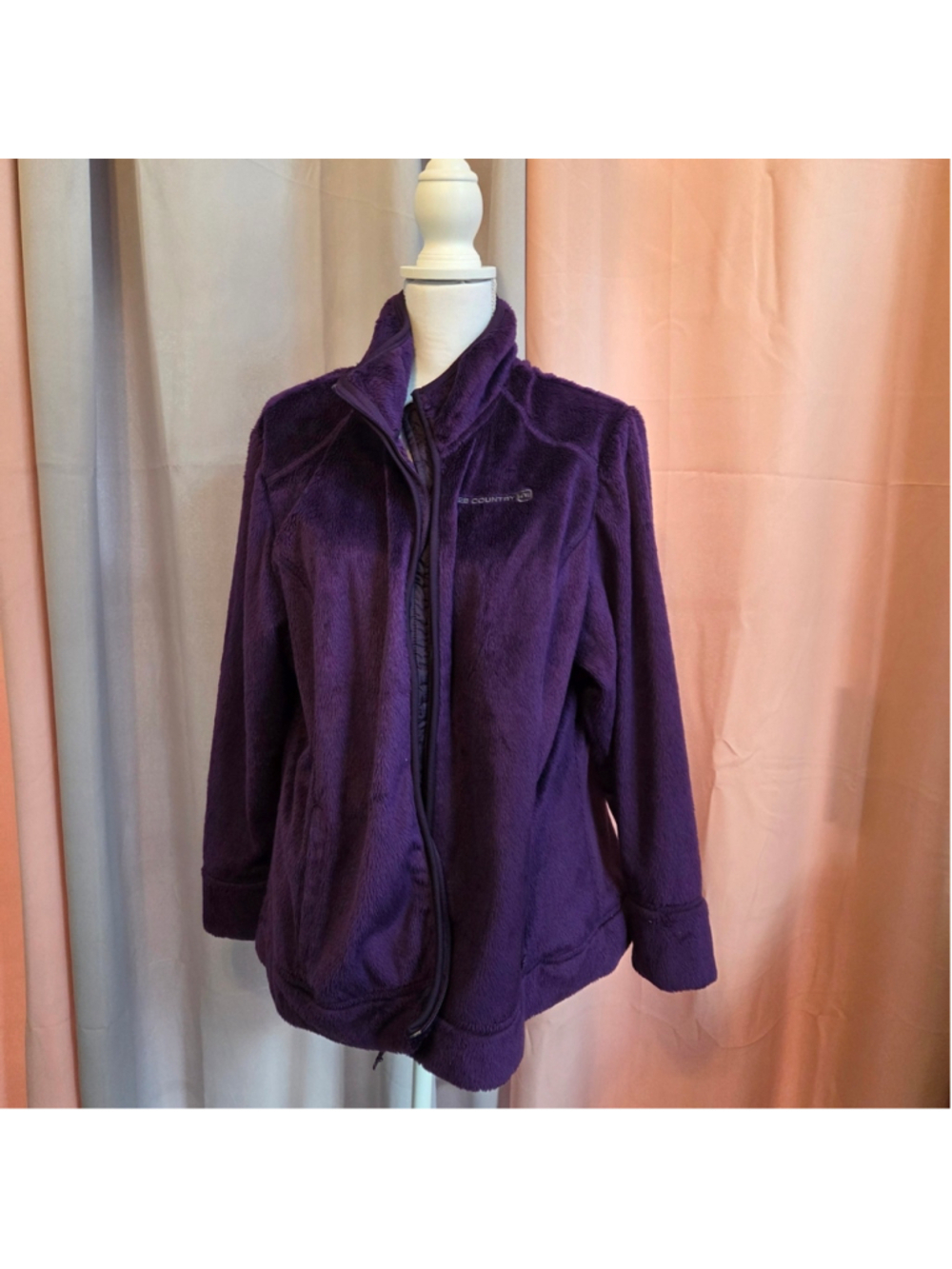 Free Country Rich Purple Teddy Jacket Fleece Outdoor